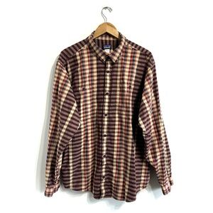 Patagonia Long-Sleeved Pima Cotton Shirt 53837 multi colored plaid button up